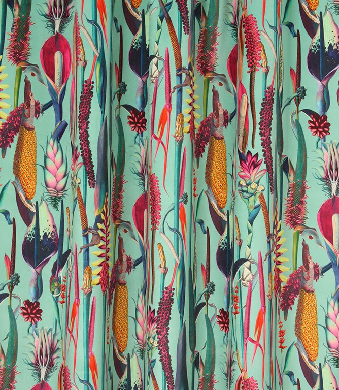 Exotic Velvet Fabric / Duck Egg - Just Fabrics