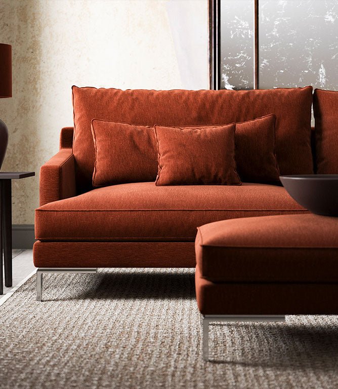 Ripley Chenille FR Fabric / Brick - Just Fabrics