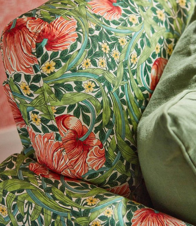 Pimpernel Fabric / Sap Green / Strawberry - Just Fabrics