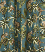 Mr Monkey Fabric / Teal - Just Fabrics