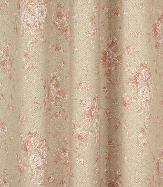 Vintage Floral Fabric / Red - Just Fabrics