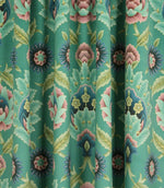 Folk Floral Velvet Fabric / Teal - Just Fabrics