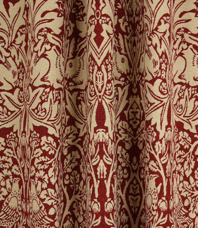 Brer Rabbit Tapestry Fabric / Red - Just Fabrics