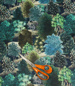 Woodvale Velvet Fabric / Navy - Just Fabrics