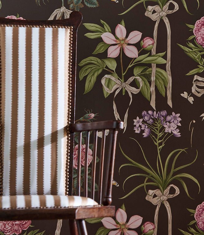 Regency Aperigon Fabric / Nut / Alabaster - Just Fabrics