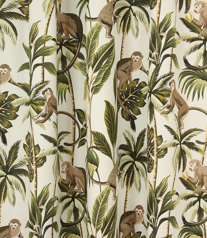 Mr Monkey Fabric / Natural - Just Fabrics