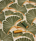 Hosta Outdoor Fabric / Khaki - Just Fabrics