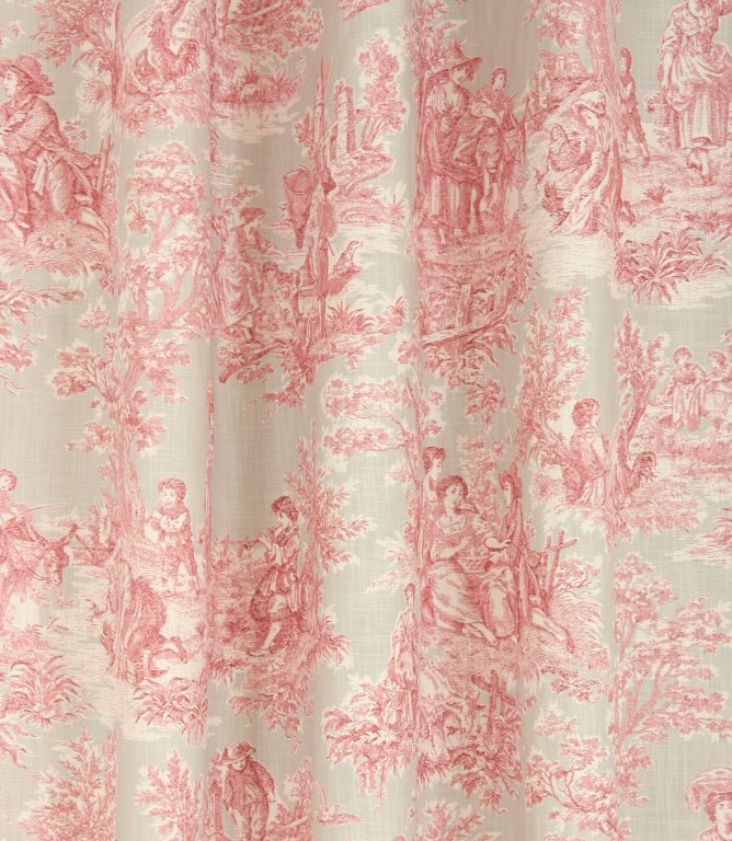 Esme Toile Fabric / Rouge - Just Fabrics