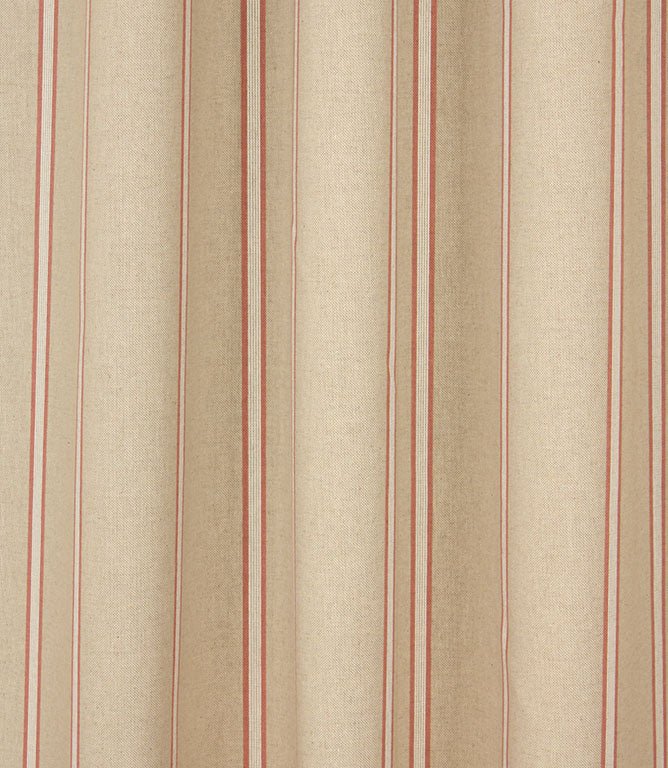 Linen Stripe Fabric / Red - Just Fabrics
