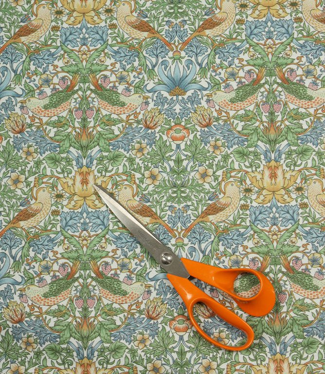 Strawberry Thief Outdoor Fabric / Blanc - Just Fabrics