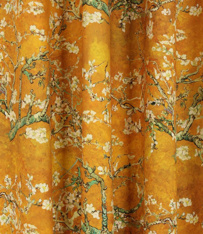 Almond Blossom Fabric / Gold - Just Fabrics
