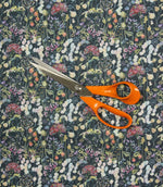 Hedgerow Lomond Fabric / Navy - Just Fabrics