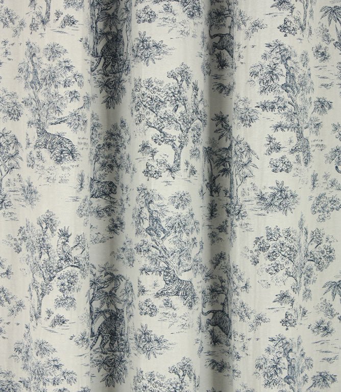 Indian Toile Fabric / Blue - Just Fabrics