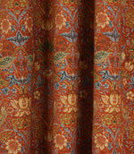 Strawberry Thief Chenille Tapestry Fabric / Burnt Orange - Just Fabrics