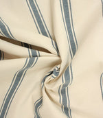 St Agnes Wide Stripe Fabric / Blue - Just Fabrics