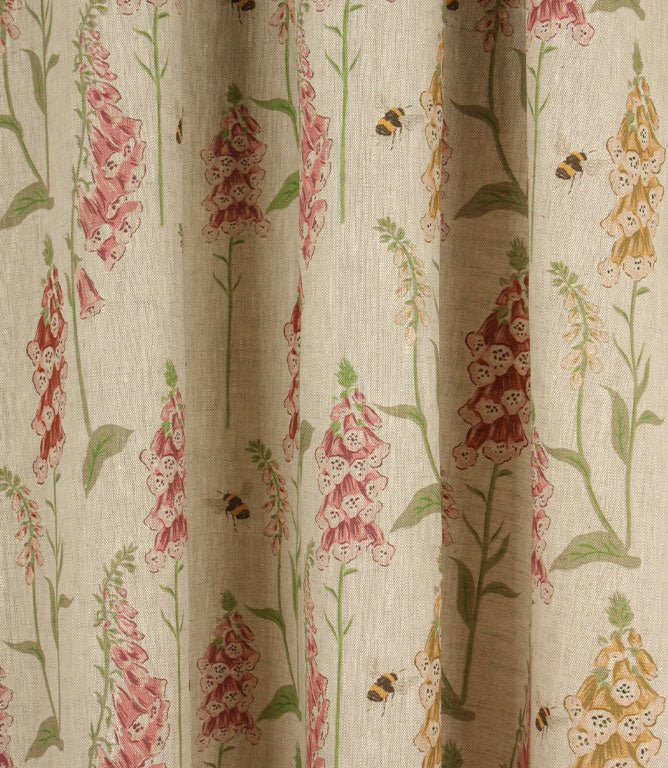 Foxglove Linen Fabric / Pink - Just Fabrics