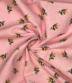 Bumblebee Fabric / Candy Pink - Just Fabrics