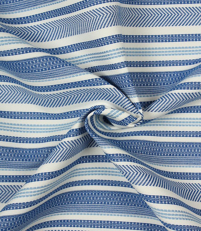 Iona Stripe Outdoor Fabric / Marine - Just Fabrics