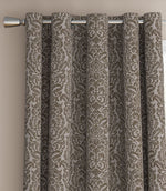 Hazel Damask Fabric / Taupe - Just Fabrics