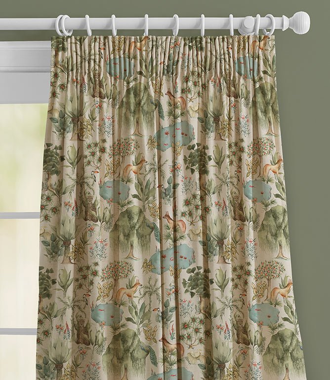 Jungle Serene Fabric / Green - Just Fabrics