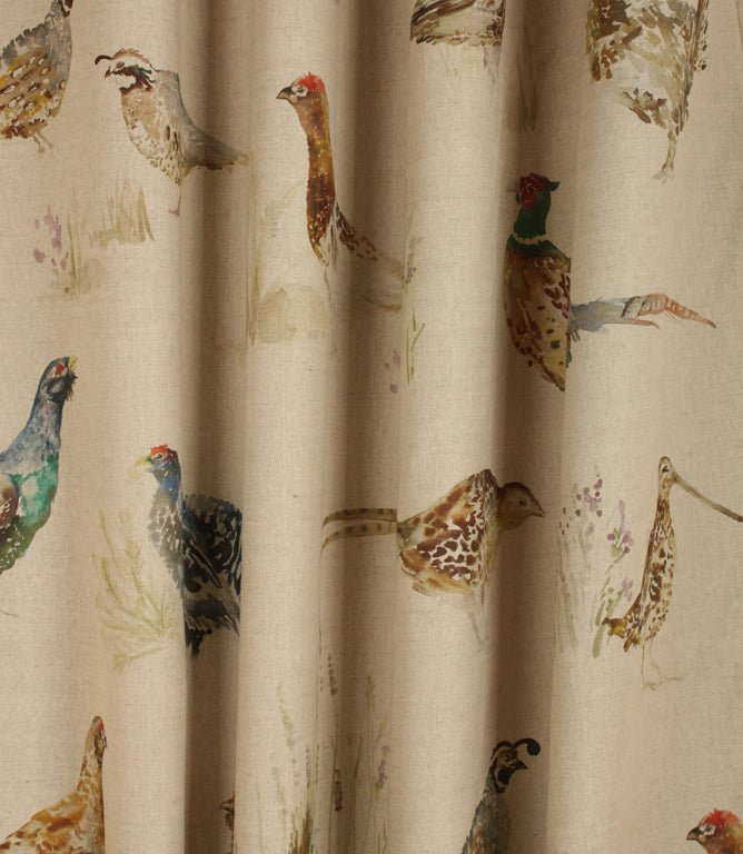 Game Birds Fabric / Linen - Just Fabrics