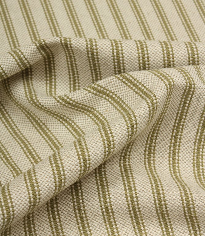 JF Linen Ticking Fabric / Sage - Just Fabrics