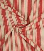 Aldsworth Stripe Fabric / Red - Just Fabrics