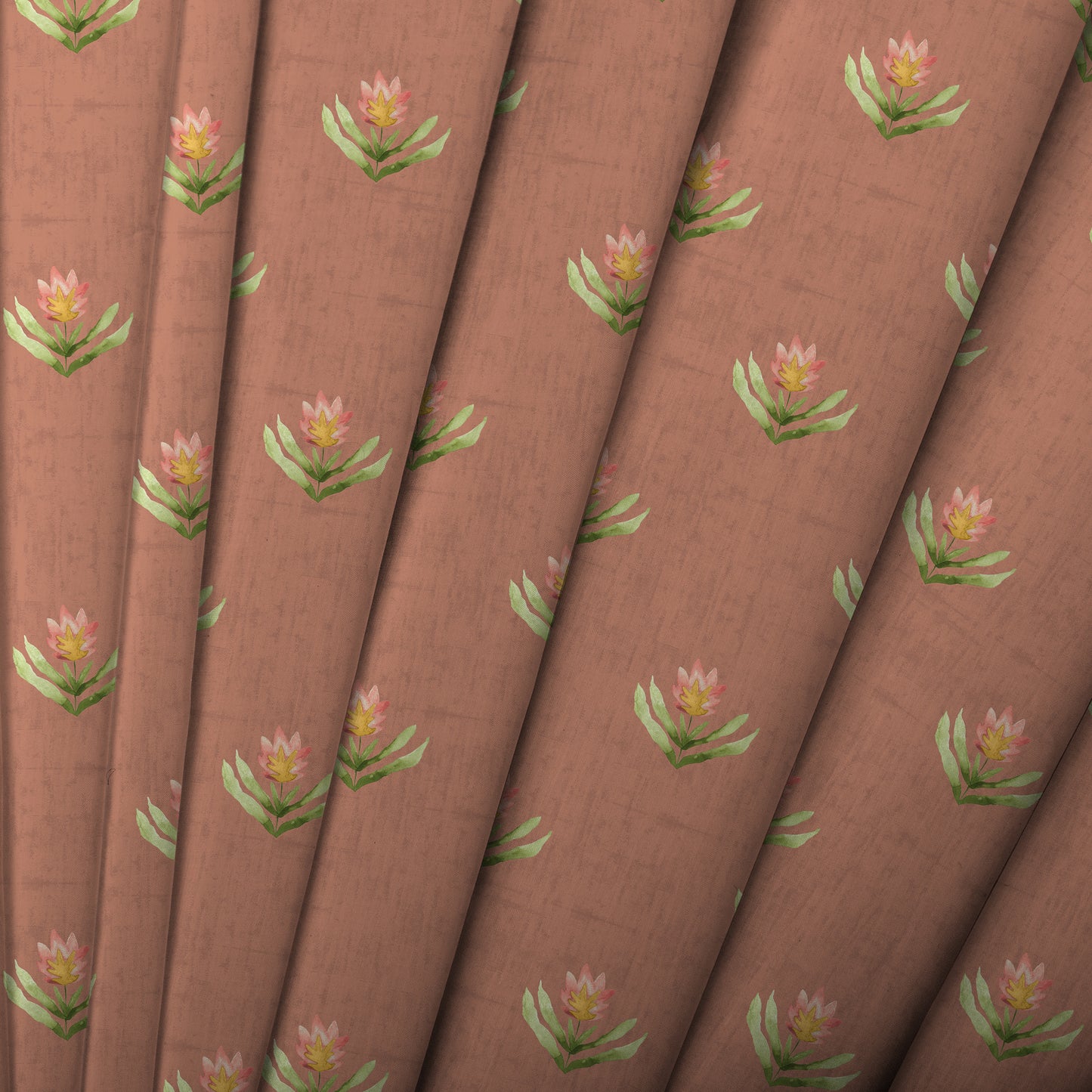 Raja Fabric / Terracotta - Just Fabrics