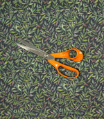 Torquay Lomond Fabric / Olive / Navy - Just Fabrics