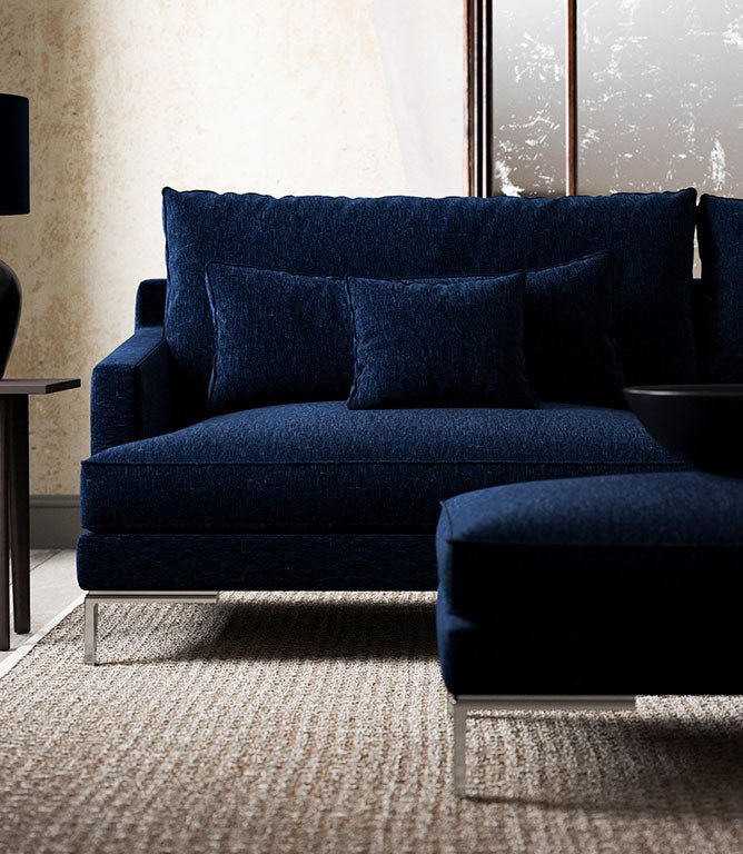 Ripley Chenille FR Fabric / Denim - Just Fabrics