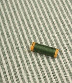 Sandbank Stripe Fabric / Bottle Green - Just Fabrics