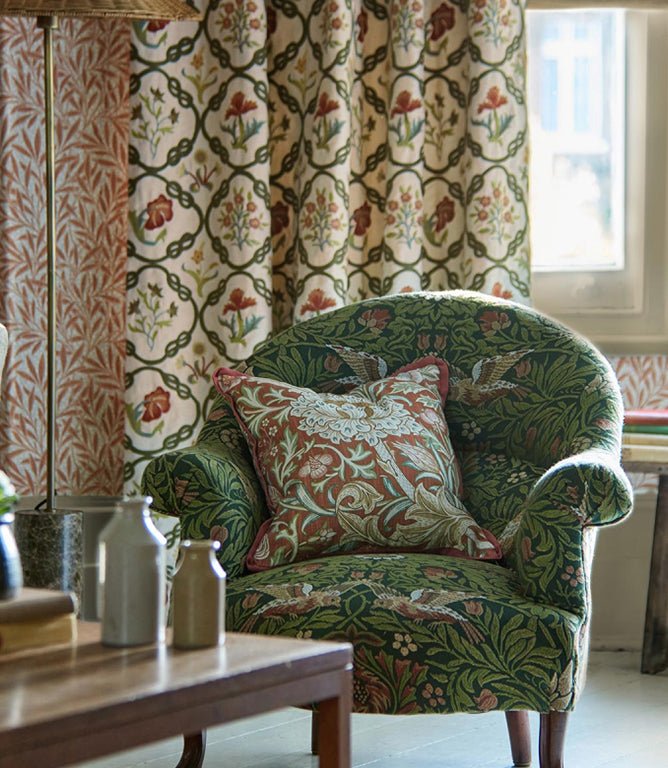 Trent Fabric / Madder / Webb's Blue - Just Fabrics