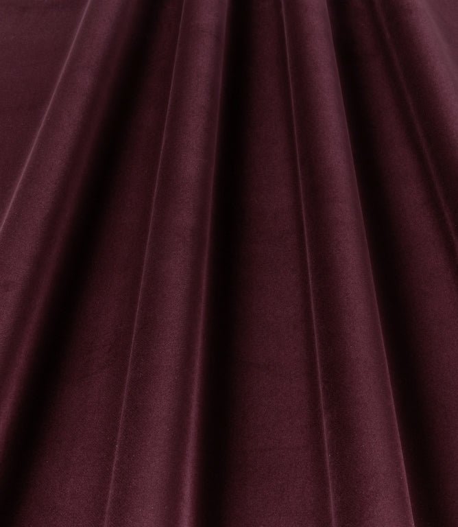 Adley FR Velvet Fabric / Aubergine - Just Fabrics
