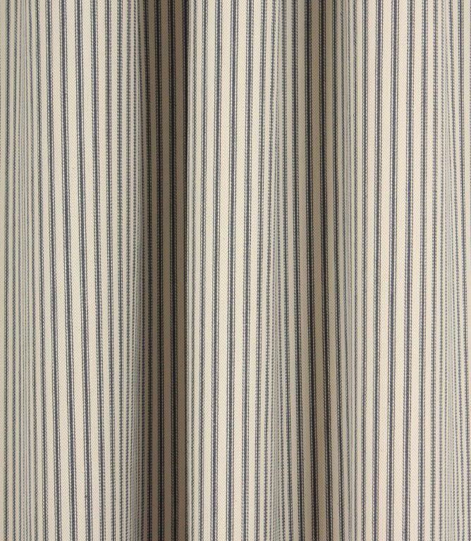 Painswick Ticking Fabric / Blue - Just Fabrics