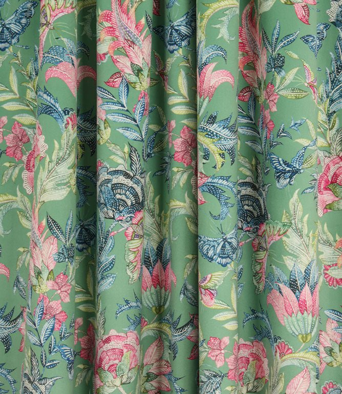 Flutter Velvet Fabric / Sage - Just Fabrics