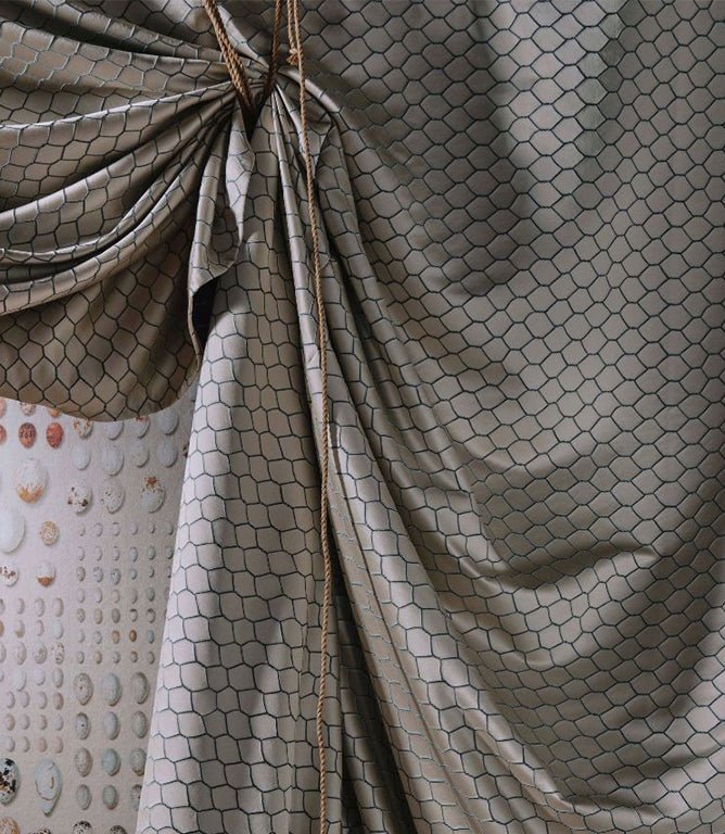 Bantam Net Fabric / Walnut - Just Fabrics