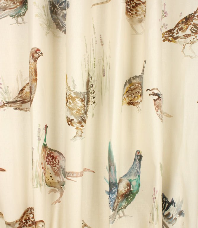 Game Birds Fabric / Cream - Just Fabrics