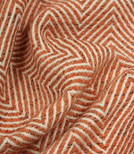 Kingham Herringbone Fabric / Terracotta - Just Fabrics