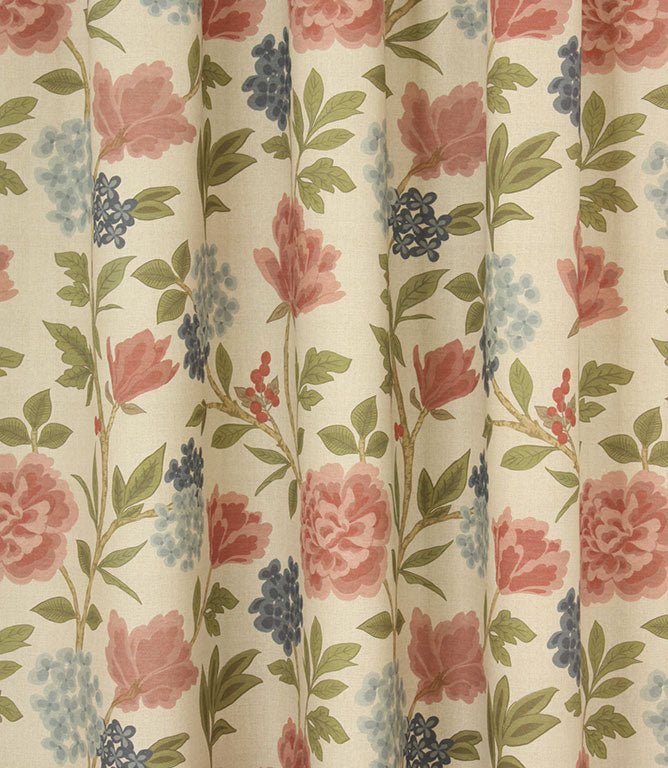 Mia Fabric / Blush / Blue - Just Fabrics