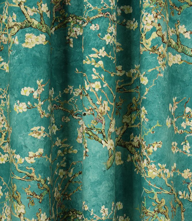 Almond Blossom Fabric / Blue - Just Fabrics