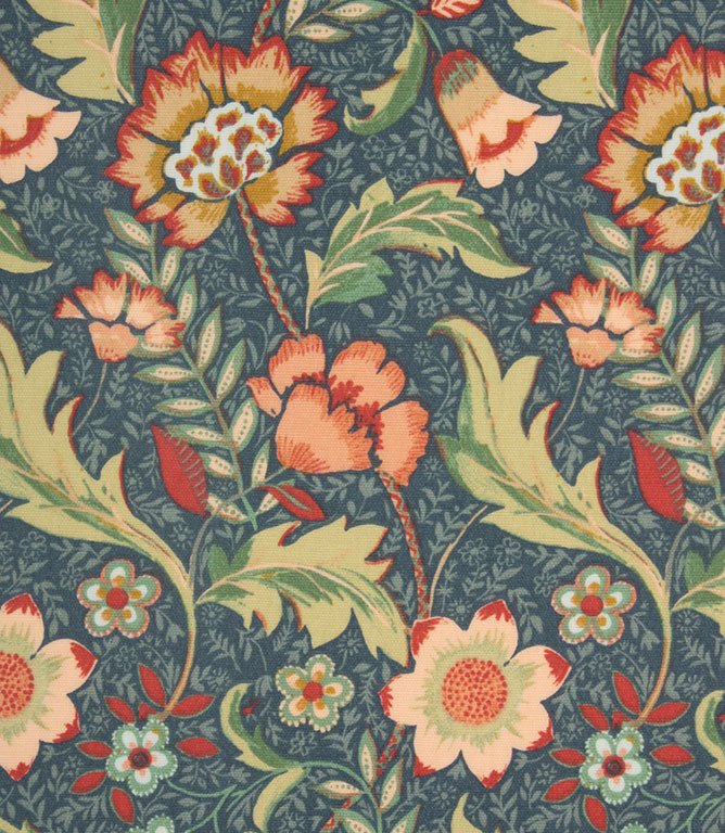 Morris Matt PVC Fabric / Navy - Just Fabrics