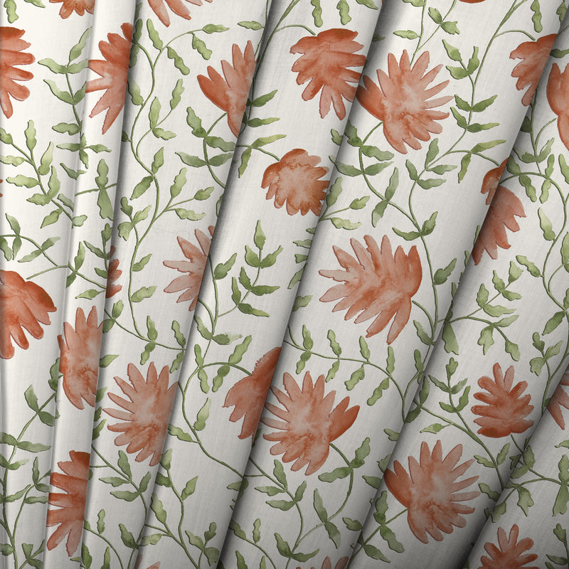 Elai Fabric / Terracotta - Just Fabrics