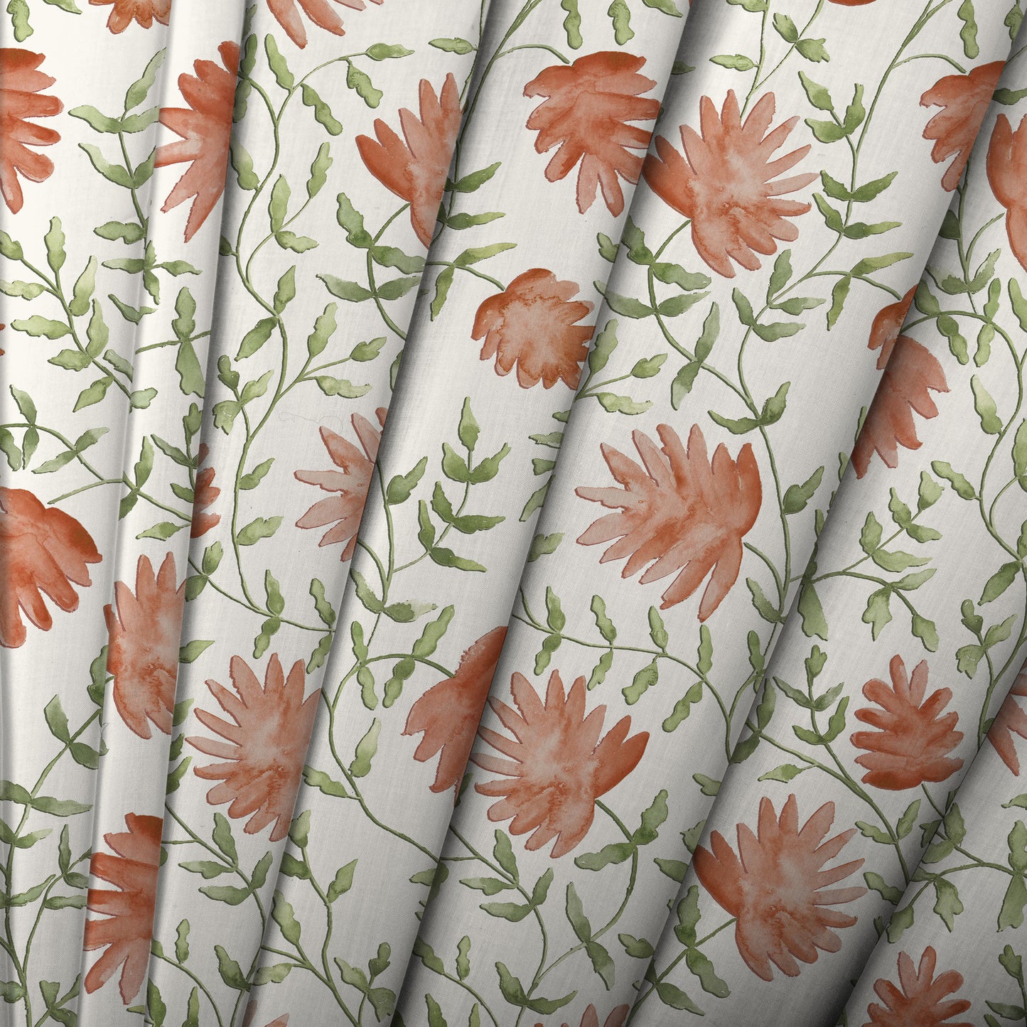 Elai Fabric / Terracotta - Just Fabrics