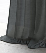 Laundered Linen Fabric / Charcoal - Just Fabrics
