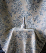 Sorilla Damask Fabric / Silver / Linen - Just Fabrics