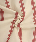 St Agnes Wide Stripe Fabric / Red - Just Fabrics