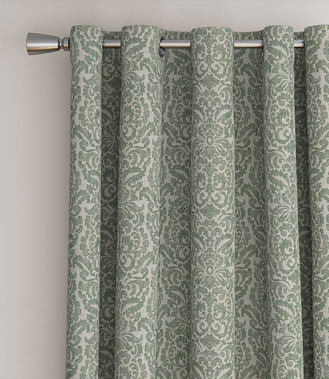 Hazel Damask Fabric / Eau de nil - Just Fabrics