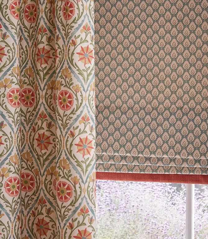 Odila Fabric / Aqua - Just Fabrics