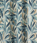 Island Leaves Fabric / Ashley Blue - Just Fabrics