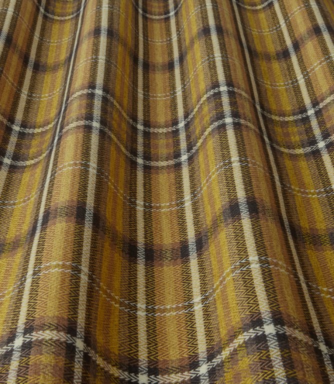 Pitlochry FR Fabric / Ochre - Just Fabrics
